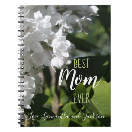 Mors dag White Lilacs Best Mamma någonsin Anteckningsbok