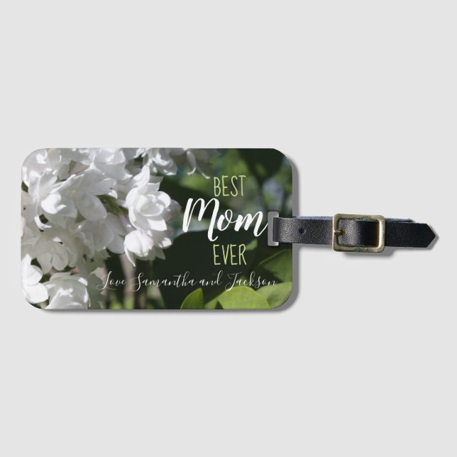 Mors dag White Lilacs Best Mamma någonsin Luggage  Bagagebricka (Framsida horisontal)