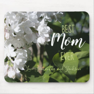 Mors dag White Lilacs Best Mamma någonsin Musmatta