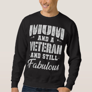 Mors dag Women Fabulous Veteran Mamma Lång Ärmad Tröja