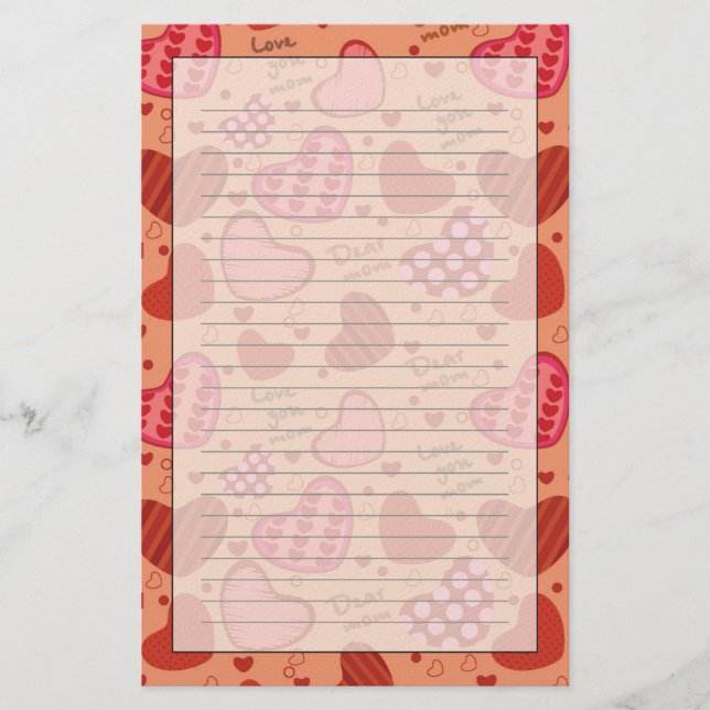 Mors dagfirandemönster brevpapper (Framsida)