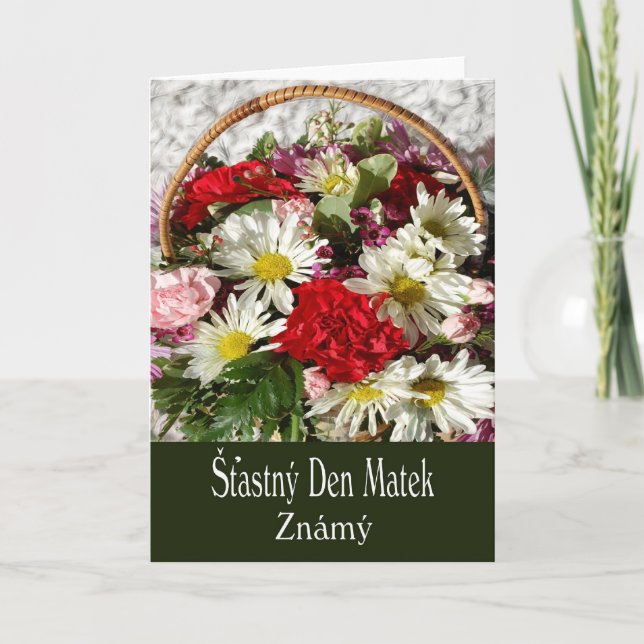 Mors dagkort för vän i tjeck kort (Framsida)