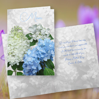 Mors Dags Anpassad Blommig Hälsning Inbjudan