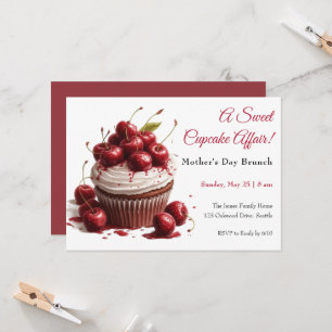 Mors dags Brunch-inbjudan – Cupcake-fest Inbjudningar