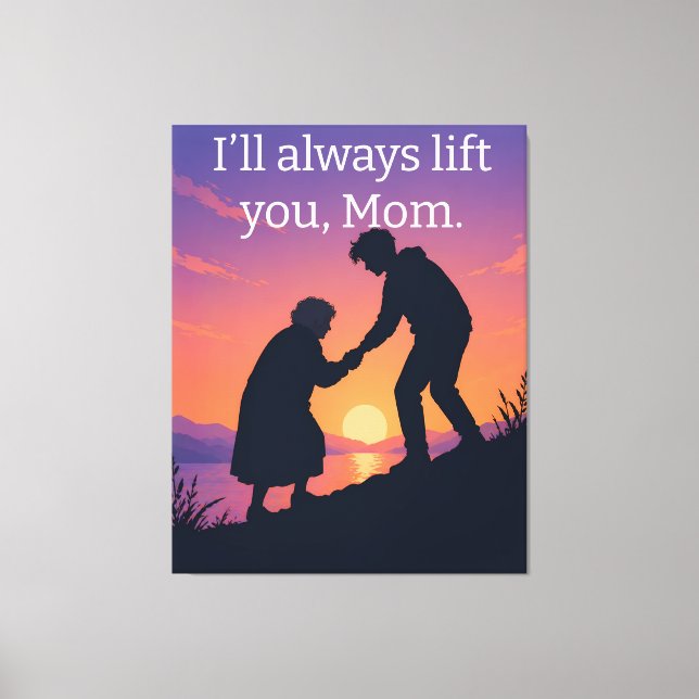Mors dagskänken till mamma Citat Canvas Väggkonst (Framsida)