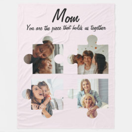 Mors dagskustomgift för mamma - 4 foto fleecefilt