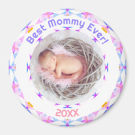 Mor's Day Best Mamma ever Flicka Photo Gift Magnet