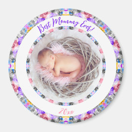 Mor's Day Best Mamma ever Flicka Photo Gift Magnet