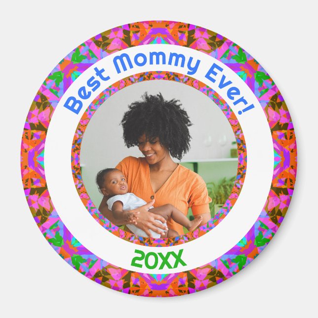 Mor's Day Best Mamma någonsin Maka Baby Photo Gift Magnet (Framsidan)