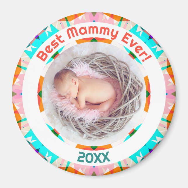 Mor's Day Best Mammy Your Flicka Photo Gift Magnet (Framsidan)