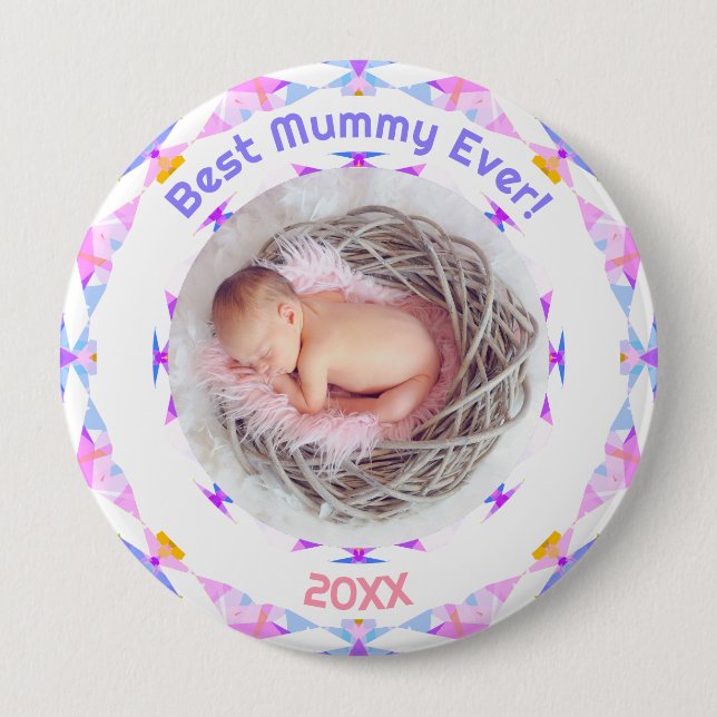Mor's Day Best Mummy Your Flicka Photo Gift Knapp (Framsida)