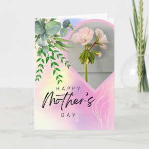 Mor's Day Blommigt Apple Blommar Geranium Kort