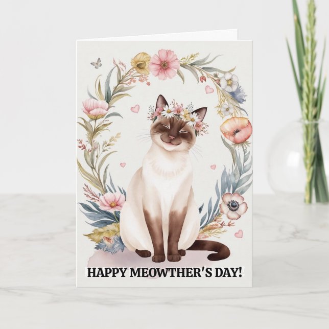 Mors Day från Cat Funny Cute Card Helgkort (Framsida)