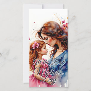 Mor's Day Hug in Watercolor Blommigt Stil