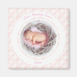 Mor's Day Rosa Best Mamma ever Baby Photo Gift Magnet