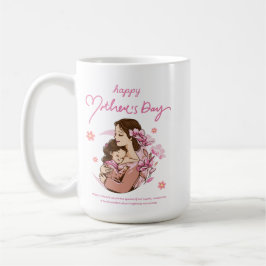 "Mor's Embrace - Lycklig Mor's Day Art" Kaffemugg