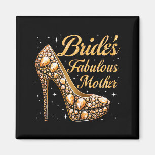 Mors fantastiska brud lycklig bröllop gift dag magnet