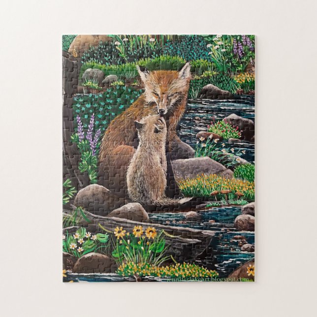 "Mor's Kärlek" Fox Puzzle 2 Pussel (Vertikal)