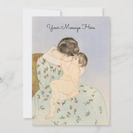Mor's Kiss illustration av Mary Cassatt - Mamma Tack Kort