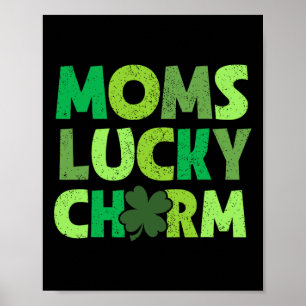 Mors Lucky Charm Irländska Klöver Barn Pojke Flick Poster