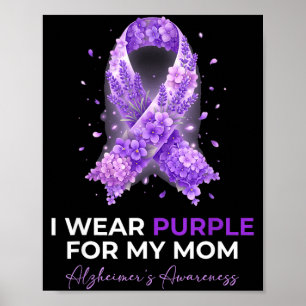 Mors mamma bär lila för mammas alzheimer poster