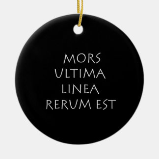 Mors ultima linea rerum est julgransprydnad keramik