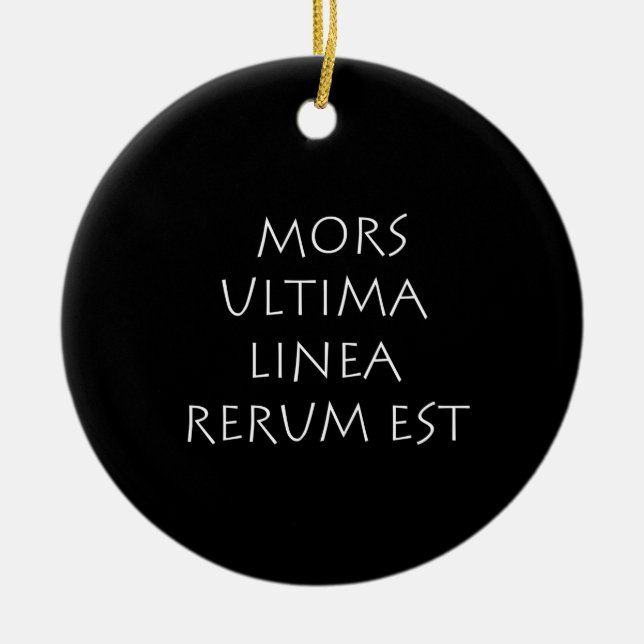 Mors ultima linea rerum est julgransprydnad keramik (Framsidan)