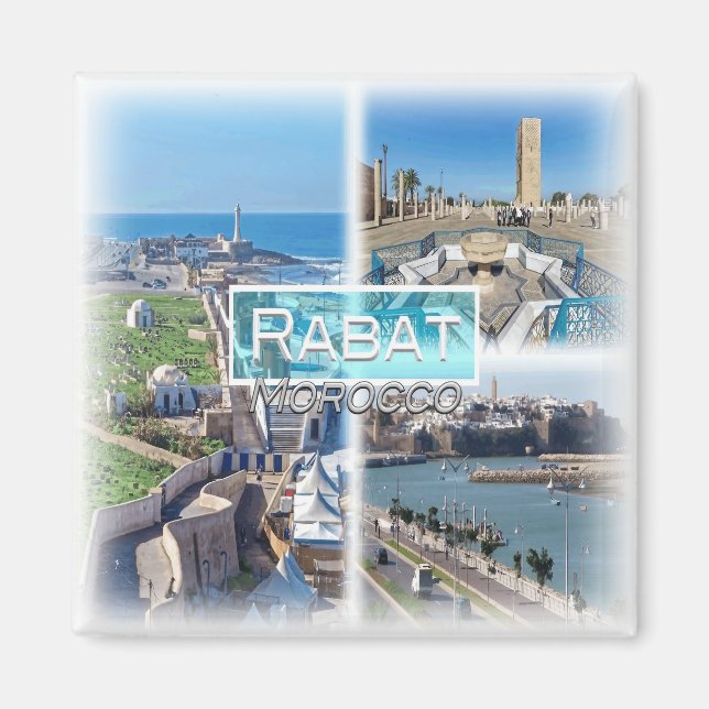 MORSA0033 Afrika, Marocko, Rabat, kylskåp Magnet (Framsidan)