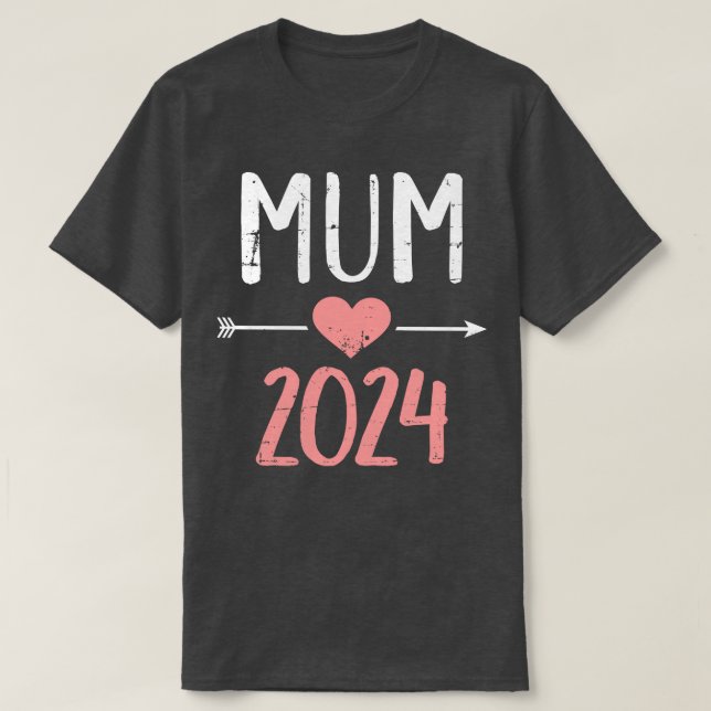 Morsa 2024 för meddelande om gravid 1 t shirt (Design framsida)