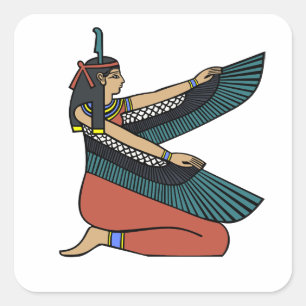 Morsa’at (egyptiska gudinna) fyrkantigt klistermärke