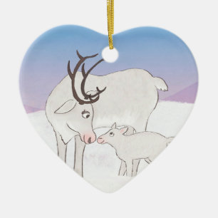 Morsa & baby renar personlig Julafton ornament