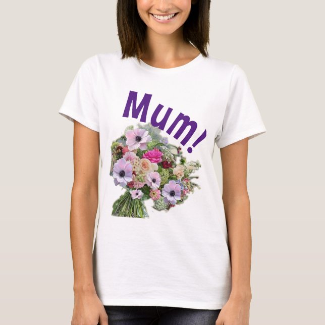 Morsa! Blommor T Shirt (Framsida)