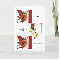 MORSA Boho Flowers Red Lycklig Mors dag