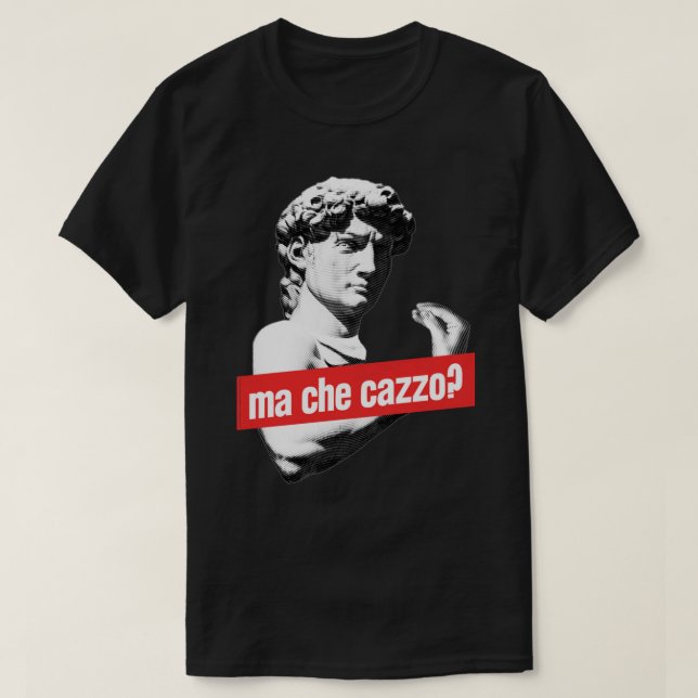Morsa Che Cazzo! Funny David Sculptur med att prat T Shirt (Design framsida)