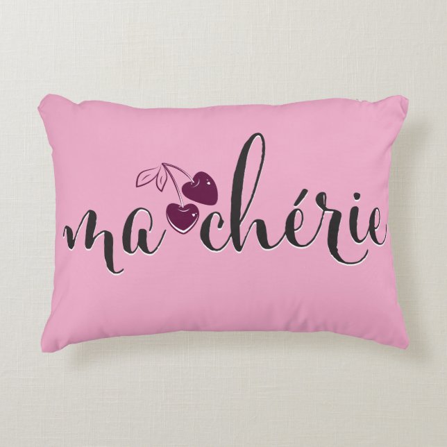 Morsa Cherie Heart Berries Söt Anpassningsbar Färg Prydnadskudde (Framsidan)