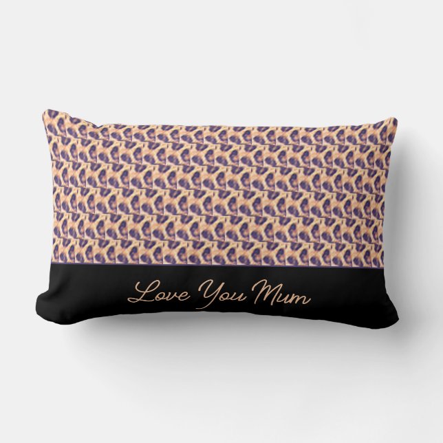 Morsa Cute och Fantastisk Leopard Mönster Lumbarkudde (Framsida)