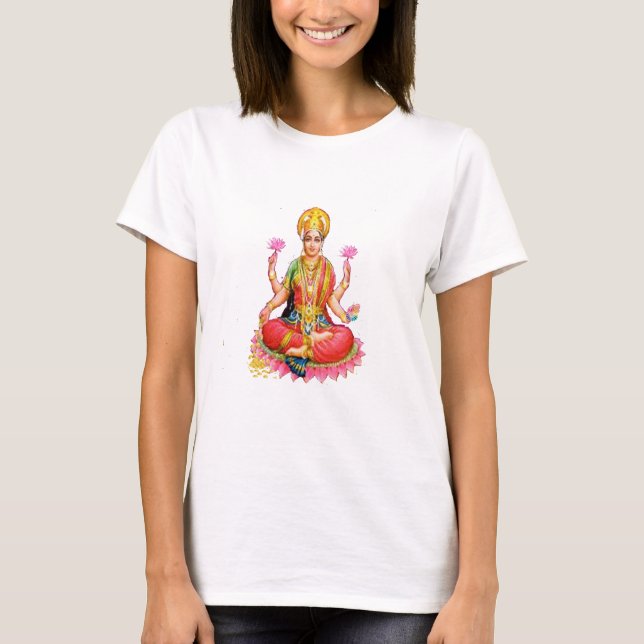 Morsa Lakshmi, Hindu Goddess of Wealth Långärmad T T Shirt (Framsida)