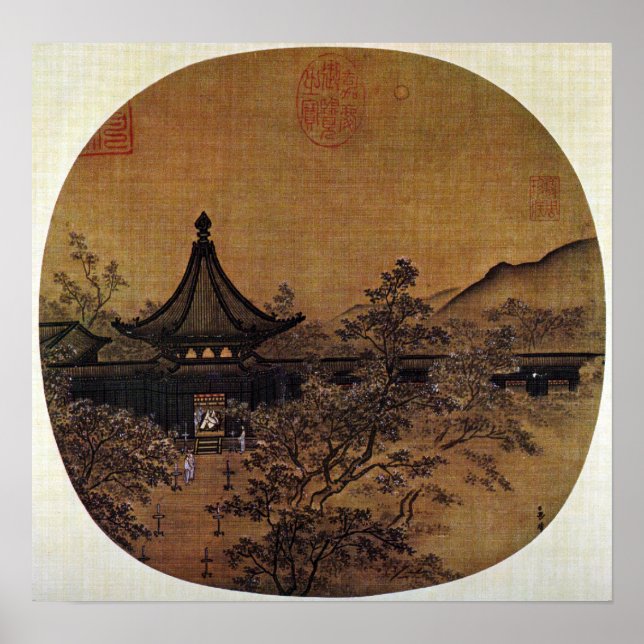 Morsa Lin Sång Dynasty China Painting Poster (Framsidan)