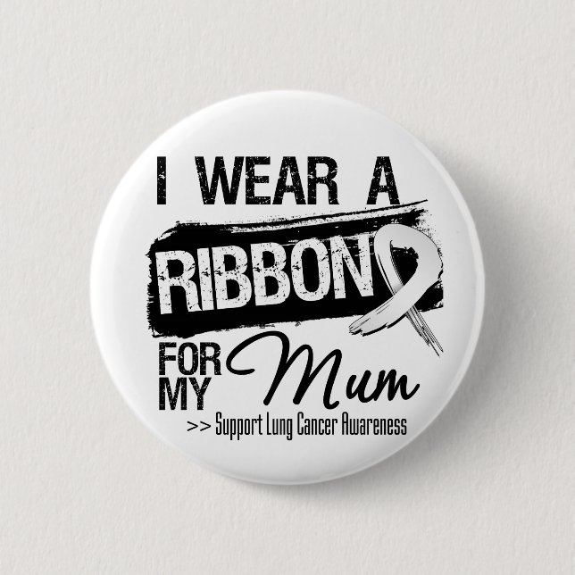 Morsa Lung Cancer Ribbon Knapp (Framsida)