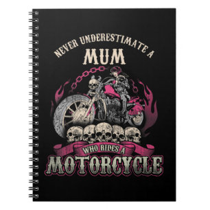 Morsa Mamma Biker Chick Dam underskatta aldrig mot Anteckningsbok