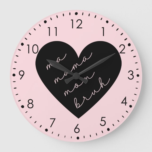 Morsa Mamma Mamma Bruh Rosa Stor Klocka (Framsida)