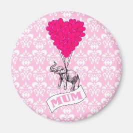 Morsa med rosa elefant magnet