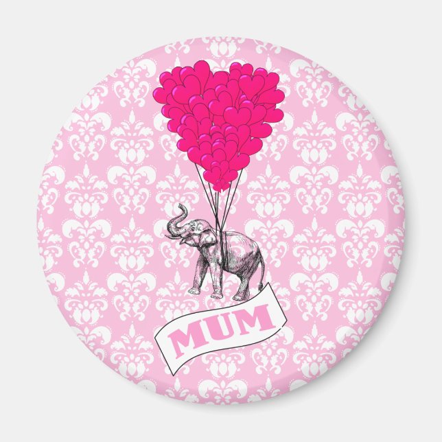 Morsa med rosa elefant magnet (Framsidan)