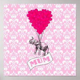 Morsa med rosa elefant poster