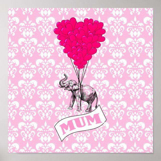 Morsa med rosa elefant poster (Framsidan)