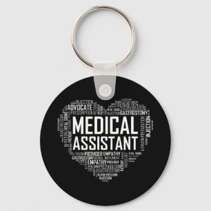 MORSA Medicinsk assistent Heart Kärlek T Shirt Gif Nyckelring
