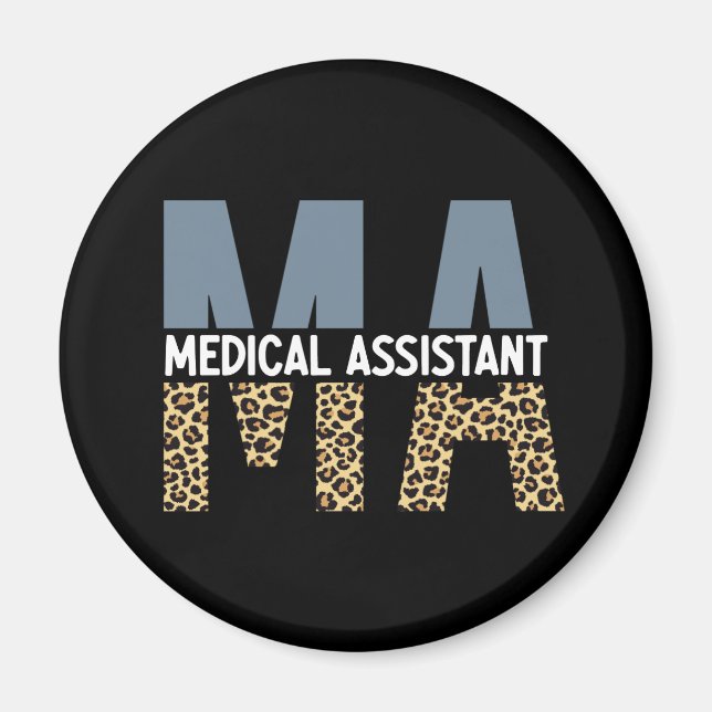 MORSA medicinska assistentleoparder Skriv ut Magnet (Framsidan)