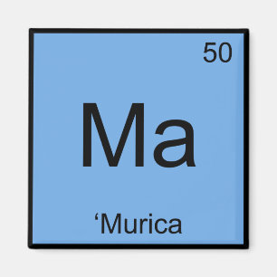 Morsa - "Murica Chemistry Inslag Symbol America Magnet
