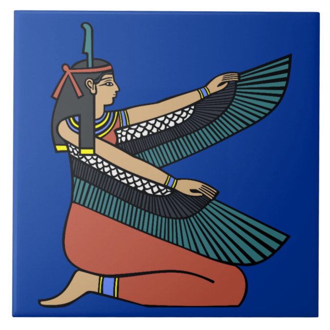 Morsa på den egyptiska gudinna dekorativa plattan kakelplatta (Framsidan)