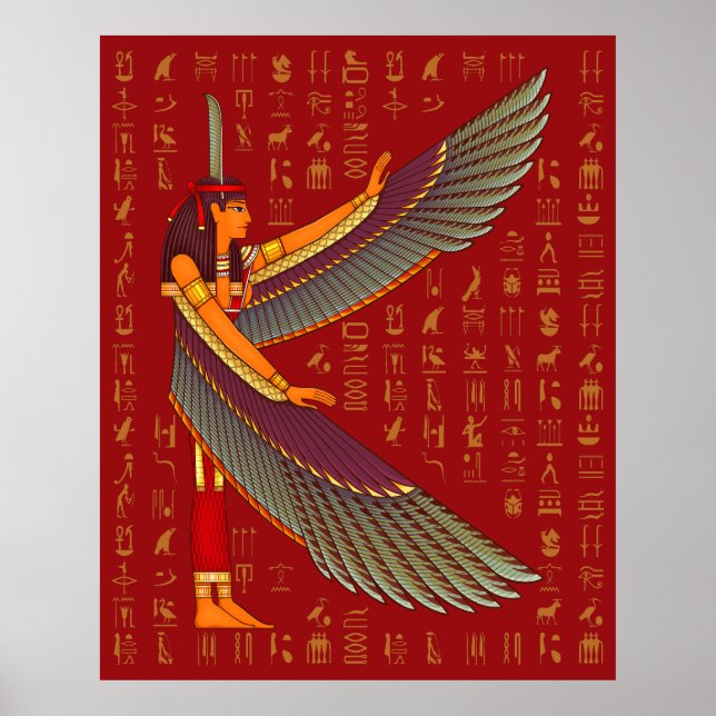 Morsa på Golden Hieroglyph on Red Poster (Framsidan)